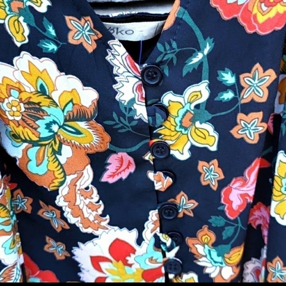 Rokoko Floral Romper Multicolor Adjustable Spaghetti Straps Medium - Picture 4 of 11